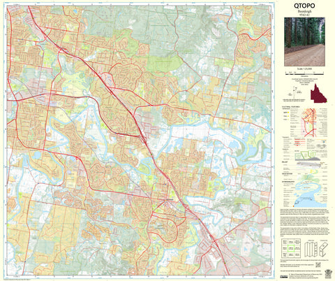 9542-42 Beenleigh QTopo 1:25,000 Topographic Map