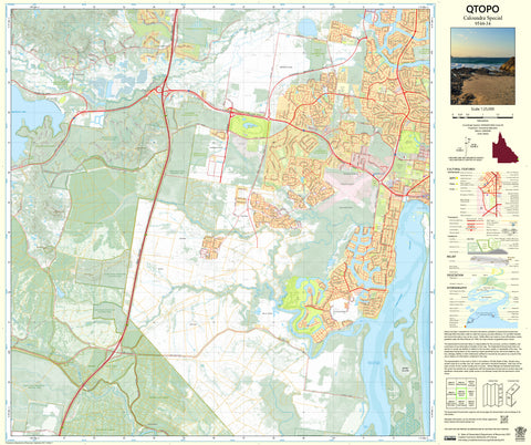 9544-34 Caloundra Special QTopo 1:25,000 Topographic Map