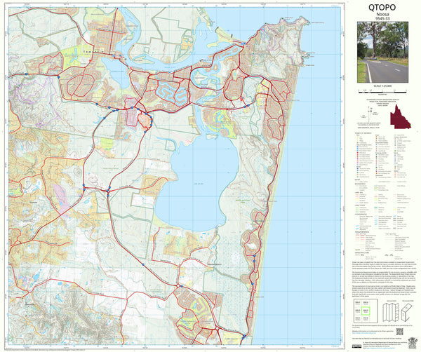 9545-33 Noosa QTopo 1:25,000 Topographic Map | Mapworld