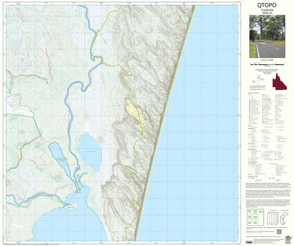 9545-43 Cooloola QTopo 1:25,000 Topographic Map