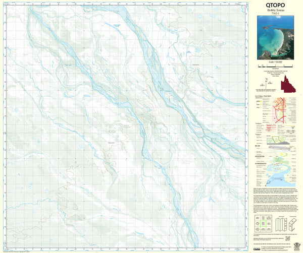 7362-1 Bobby Towns QTopo 1:50,000 Topographic Map