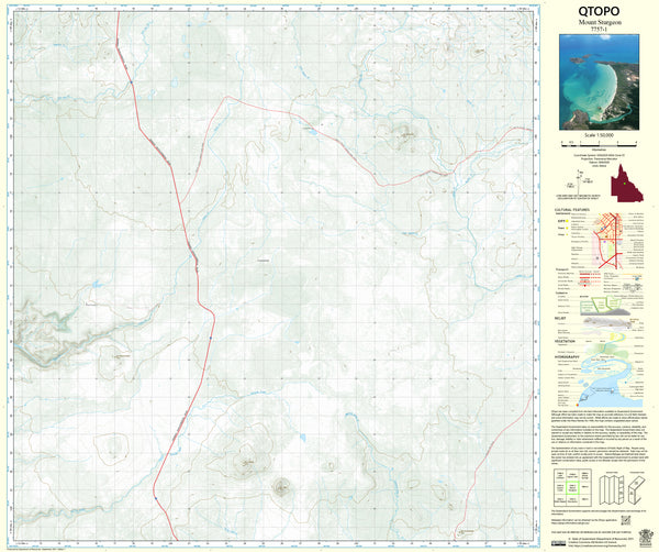 7757-1 Mount Sturgeon QTopo 1:50,000 Topographic Map