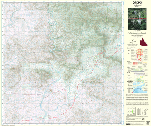 8159-2 Ben Lomond QTopo 1:50,000 Topographic Map