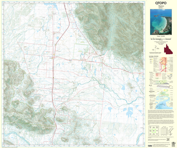8258-1 Manton QTopo 1:50,000 Topographic Map