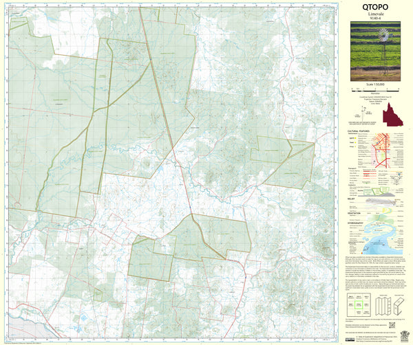 9140-4 Limevale QTopo 1:50,000 Topographic Map