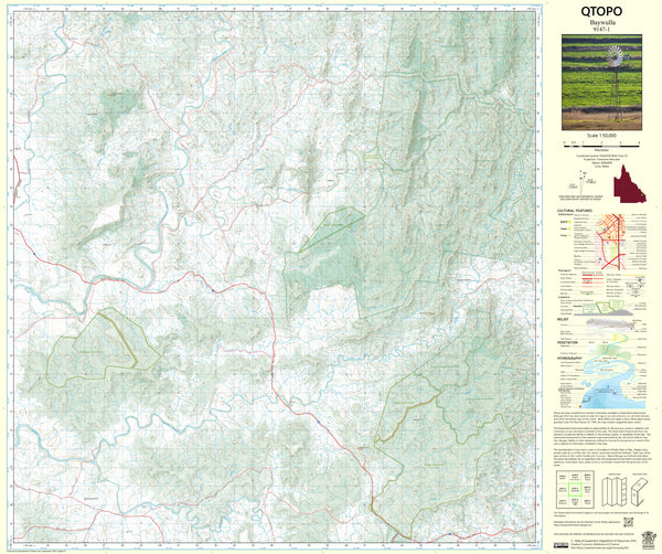 9147-1 Baywulla QTopo 1:50,000 Topographic Map