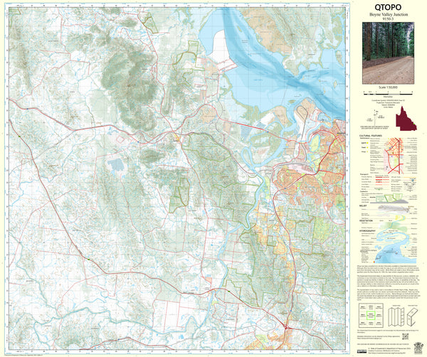 9150-3 Boyne Valley Junction QTopo 1:50,000 Topographic Map