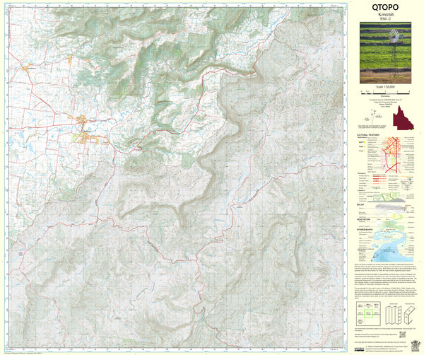 9341-2 Koreelah QTopo 1:50,000 Topographic Map