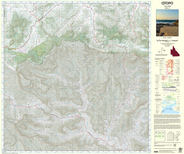9441-2 Grevillia QTopo 1:50,000 Topographic Map