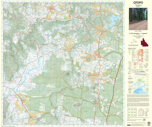 9444-2 Woodford QTopo 1:50,000 Topographic Map