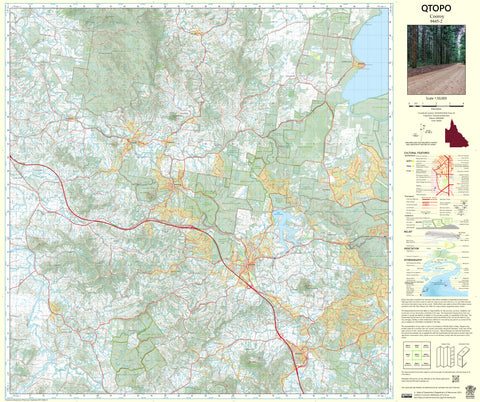 9445-2 Cooroy QTopo 1:50,000 Topographic Map