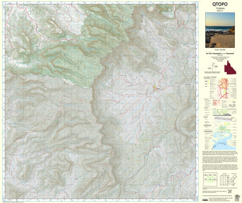 9541-3 Tyalgum QTopo 1:50,000 Topographic Map