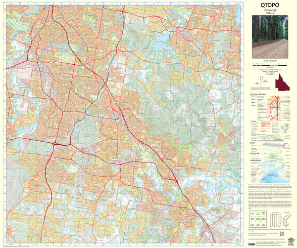9542-4 Beenleigh QTopo 1:50,000 Topographic Map