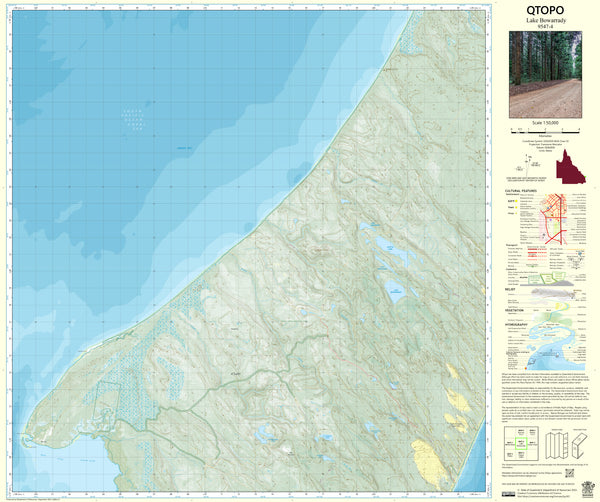 9547-4 Lake Bowarrady QTopo 1:50,000 Topographic Map