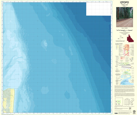 9548-1 Sandy Cape QTopo 1:50,000 Topographic Map