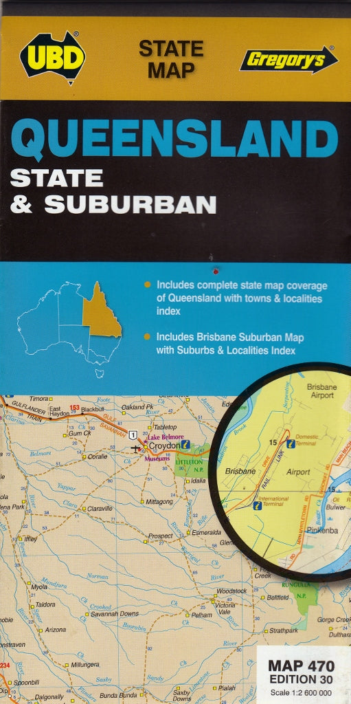 Queensland State & Suburban 470 Map – UBD | Mapworld