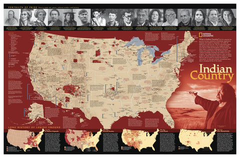 Indian Country wall map – National Geographic | Mapworld