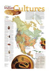 North American Indian Cultures wall map – National Geographic | Mapworld