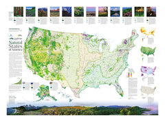 Landscope America: Natural States of America wall map – National Geographic | Mapworld
