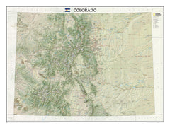 Colorado Wall Map by National Geographic — National Geographic laminated wall map