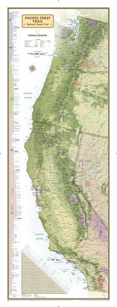 Pacific Crest Trail Wall Map – National Geographic | Mapworld