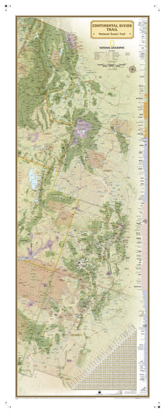Continental Divide Trail wall map – National Geographic | Mapworld