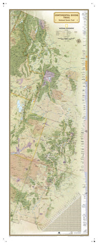 Continental Divide Trail wall map – National Geographic | Mapworld