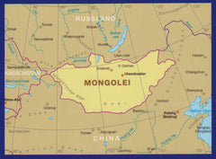 Mongolia Folded Map Reise