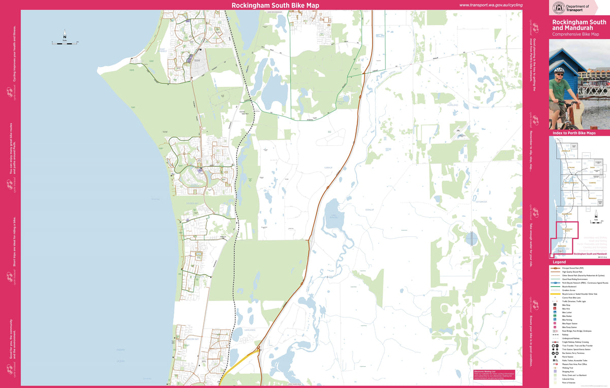 Rockingham - South Mandurah Cycle Map | Mapworld