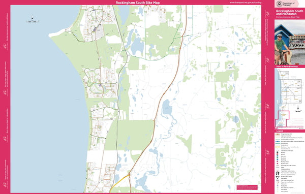 Cycle Paths Rockingham Wa Rockingham - South Mandurah Cycle Map | Mapworld