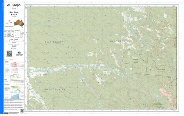 Red River E5408 AUSTopo 1:250,000 Map