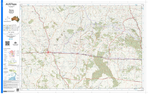 Roma G5512 AUSTopo 1:250,000 Map