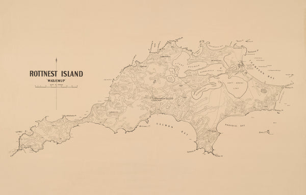 Rottnest Island : “Wadjemup” — Daisy Bates Special Map (1929) — map
