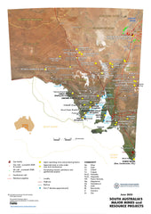 South Australia's Major Mines and Resource Projects 2023 Wall Map