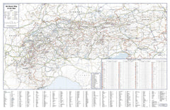 Ski Resorts of the Alps Wall Map