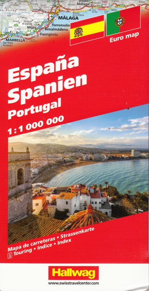 Spain Portugal Hallwag Map