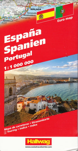 Spain Portugal Hallwag Map
