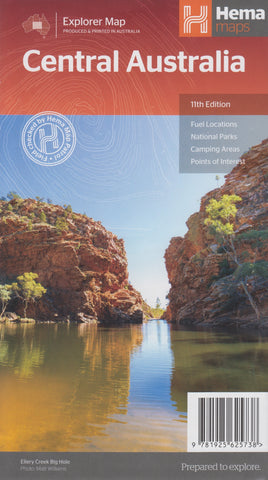 Central Australia Map – Hema Maps (11th Edition) NEW