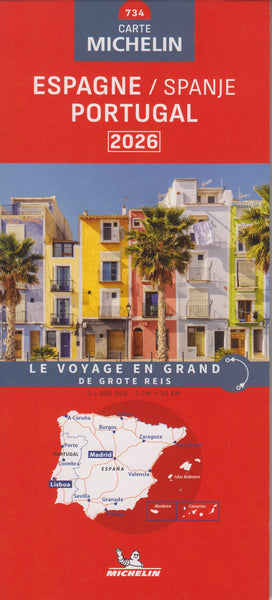 Spain & Portugal Michelin Map 734