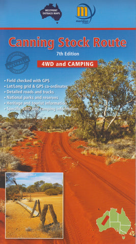 Canning Stock Route Map Westprint 7th Edition