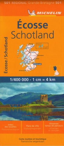 Scotland Michelin Map 501 - Regional Road & Travel Map
