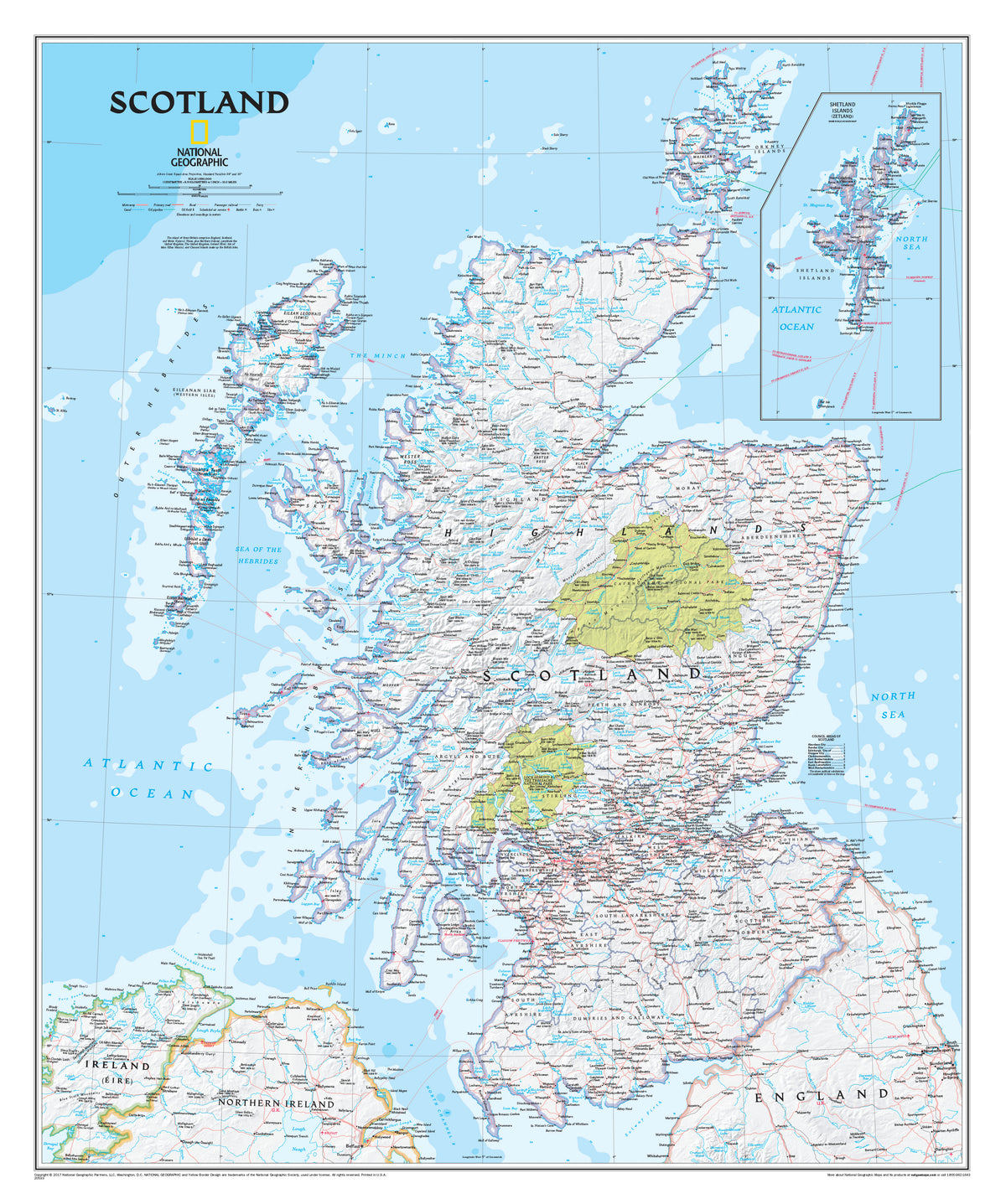 Scotland Wall Map – National Geographic | Mapworld