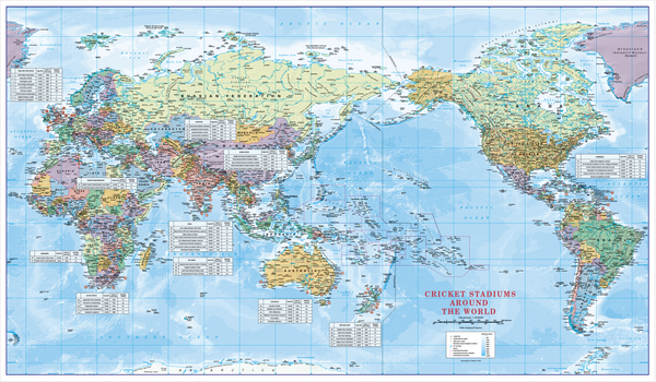 World Cricket Stadium Map Cosmographics — map