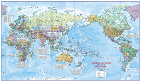 World Cricket Stadium Map Cosmographics