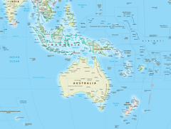 World Equal Earth Wall Map — Pacific-Centred