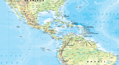 Pacific Ocean Physical Cosmographics Wall Map