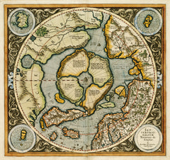 Septentrionalium Flat Earth Map 1595 | Mapworld