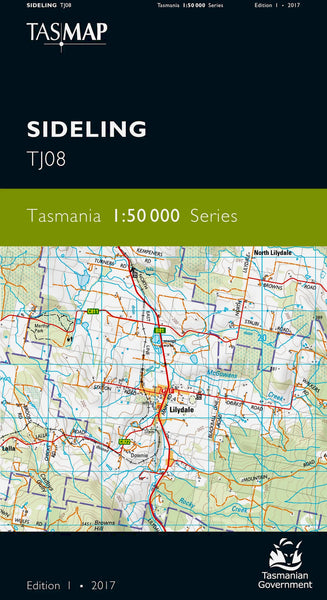 Sideling 1:50,000 Topographic Map – Tasmania
