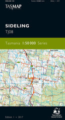 Sideling 1:50,000 Topographic Map – Tasmania