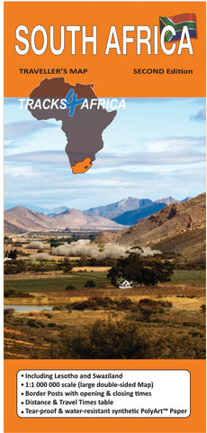 South Africa/Lesotho/Swaziland - Traks4Africa Map